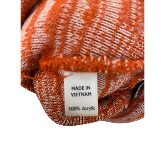 Bobcat Unisex Knit Beanie OS Orange White Pom Pom Top - Picture 3 of 5